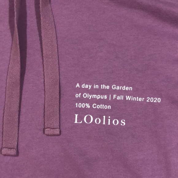 Loolios Hephaestus Oversized Lounge Graphic Hoodie Purple Grape - Picture 10 of 14